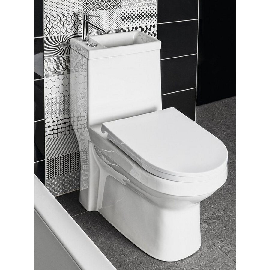 Duoblok Sapho Hygie Met Ingebouwde Fontein Soft Close Wit (PK)