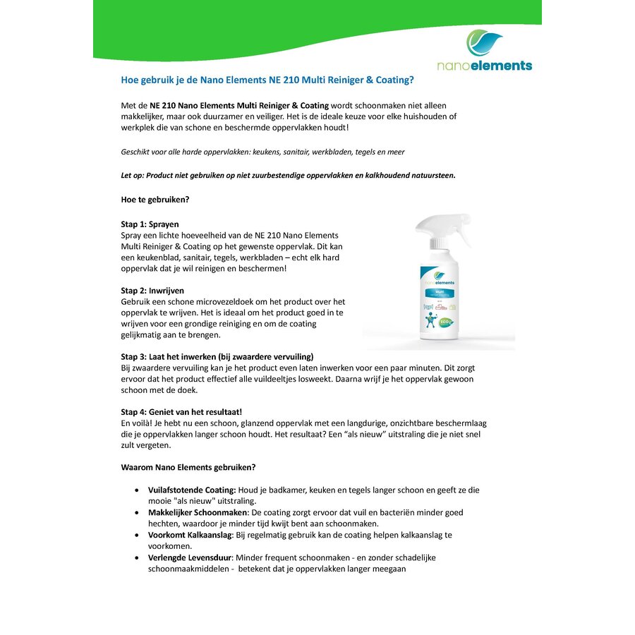 Multi Reiniger & Coating Nano Elements 500ML