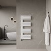 Elektrische Handdoekradiator BWS Russ Links aansluiting 593W 120x50 cm Wit