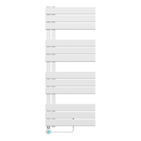 Elektrische Handdoekradiator BWS Russ Links aansluiting 593W 120x50 cm Wit