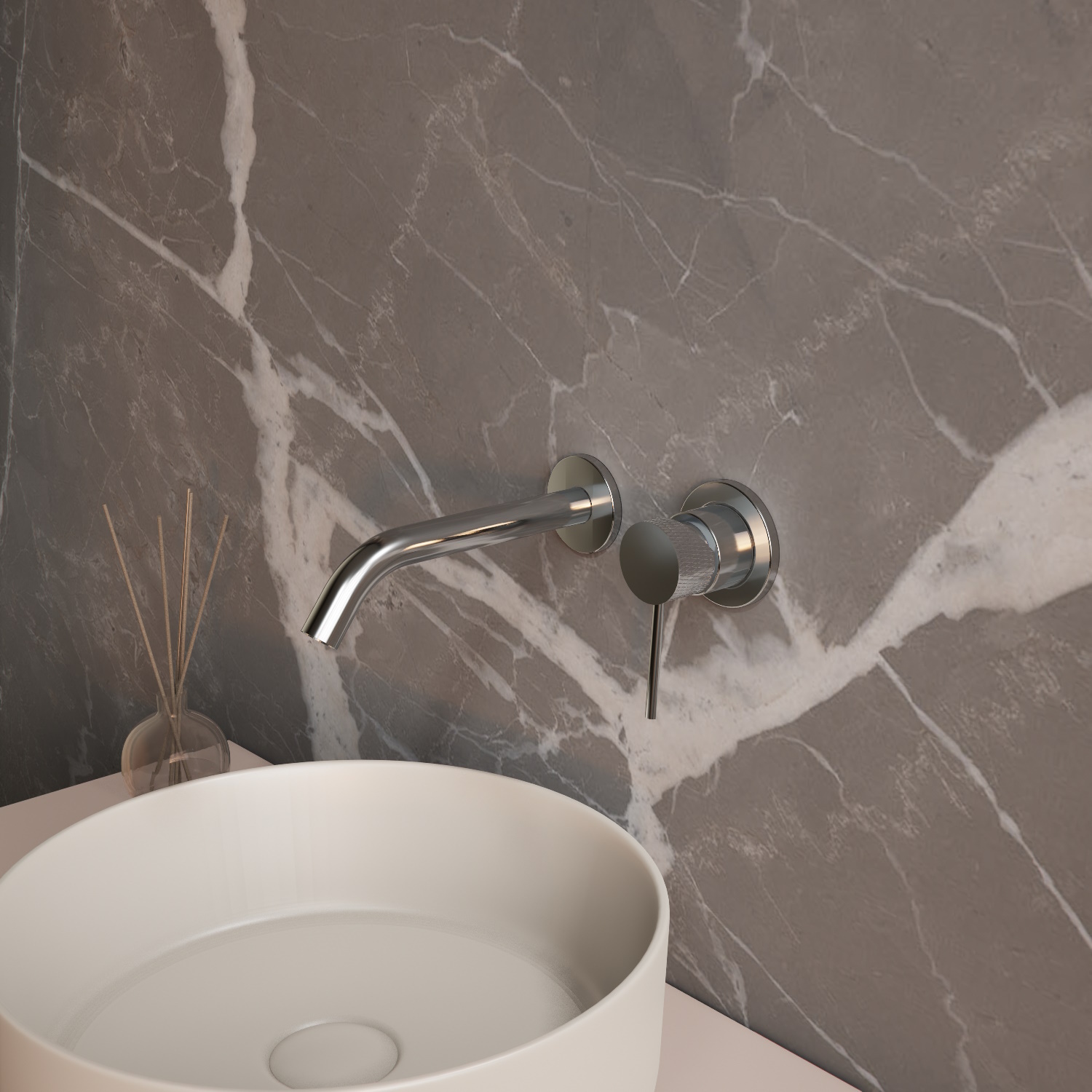 Wastafelmengkraan Inbouw Aquasplash Ridged Chroom Aquasplash