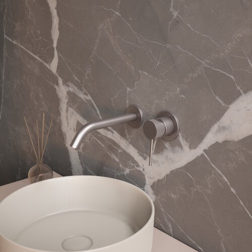 Wastafelmengkraan Inbouw Aquasplash Ridged RVS 