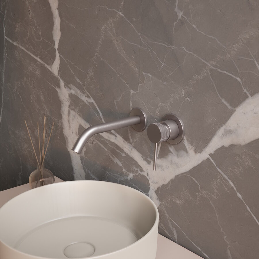 Wastafelmengkraan Inbouw Aquasplash Ridged RVS