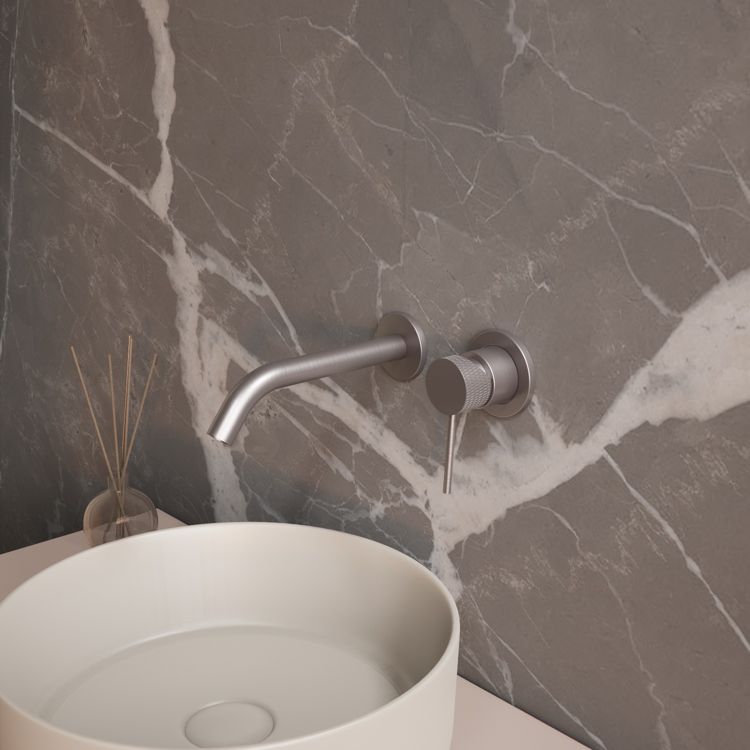 Wastafelmengkraan Inbouw Aquasplash Ridged RVS Aquasplash