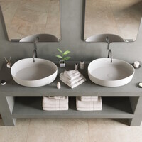 Opbouwwastafel Ideavit Solidharmony 60x44x15.5 cm Solid Surface Mat Wit