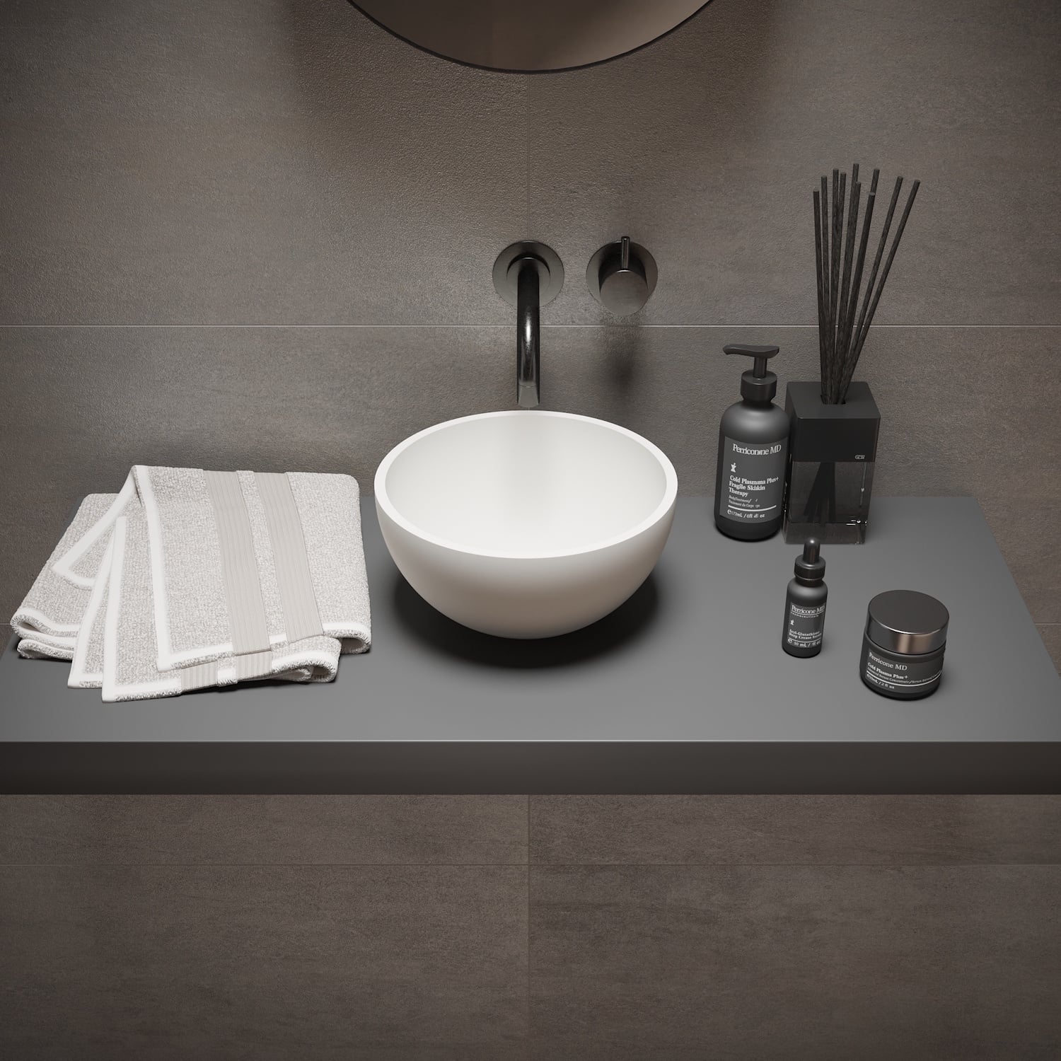 Opbouw Waskom Ideavit Solidmicro 23x11.5 cm Solid Surface Mat Wit Ideavit