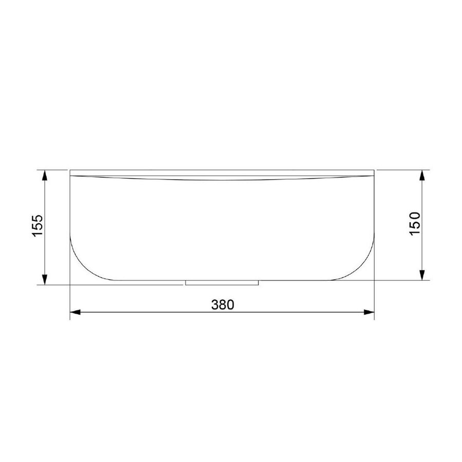 Wastafel Ideavit Solidcap 6.0 Opbouw 50x38x15.5 cm Solid Surface Mat Wit