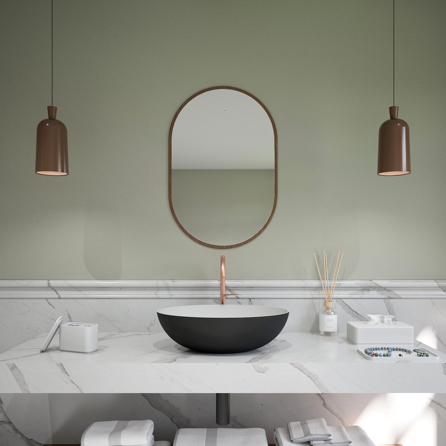 Opbouw Waskom Ideavit Solidthin 50x33x14.5 cm Solid Surface Mat Zwart Ideavit