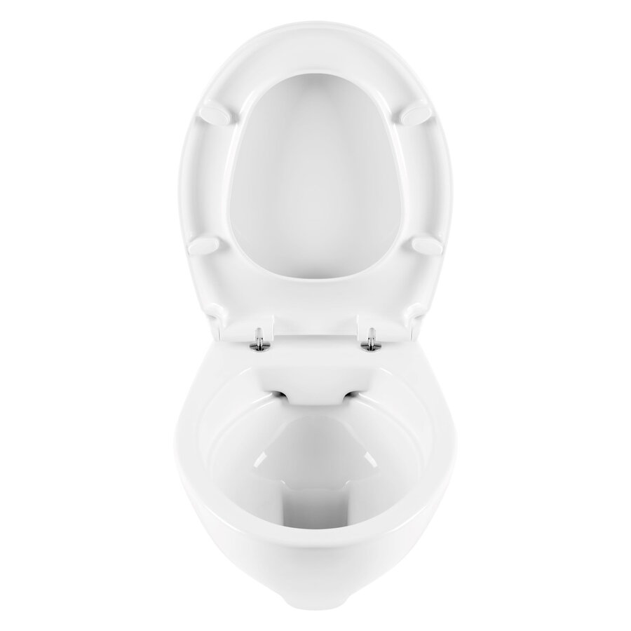 Wandtoilet Sanindusa Plus 6 cm Verhoogd Rimless Keramiek incl. Soft Close Zitting Wit