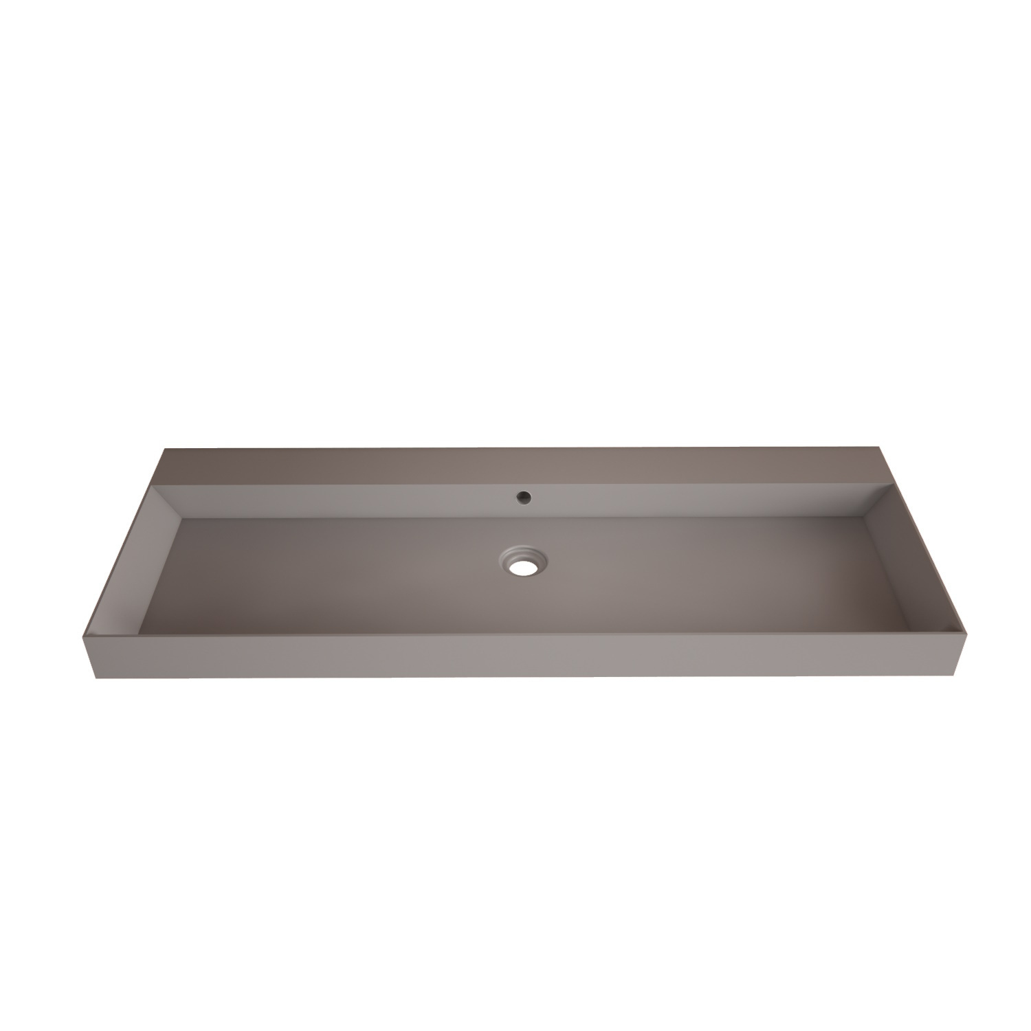 Wastafel Gliss Design Lako 120 cm 2 Kraangaten Mat Leigrijs Gliss Design