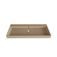 Wastafel Gliss Design Lako 100 cm 1 Kraangat Mat Cappuccino