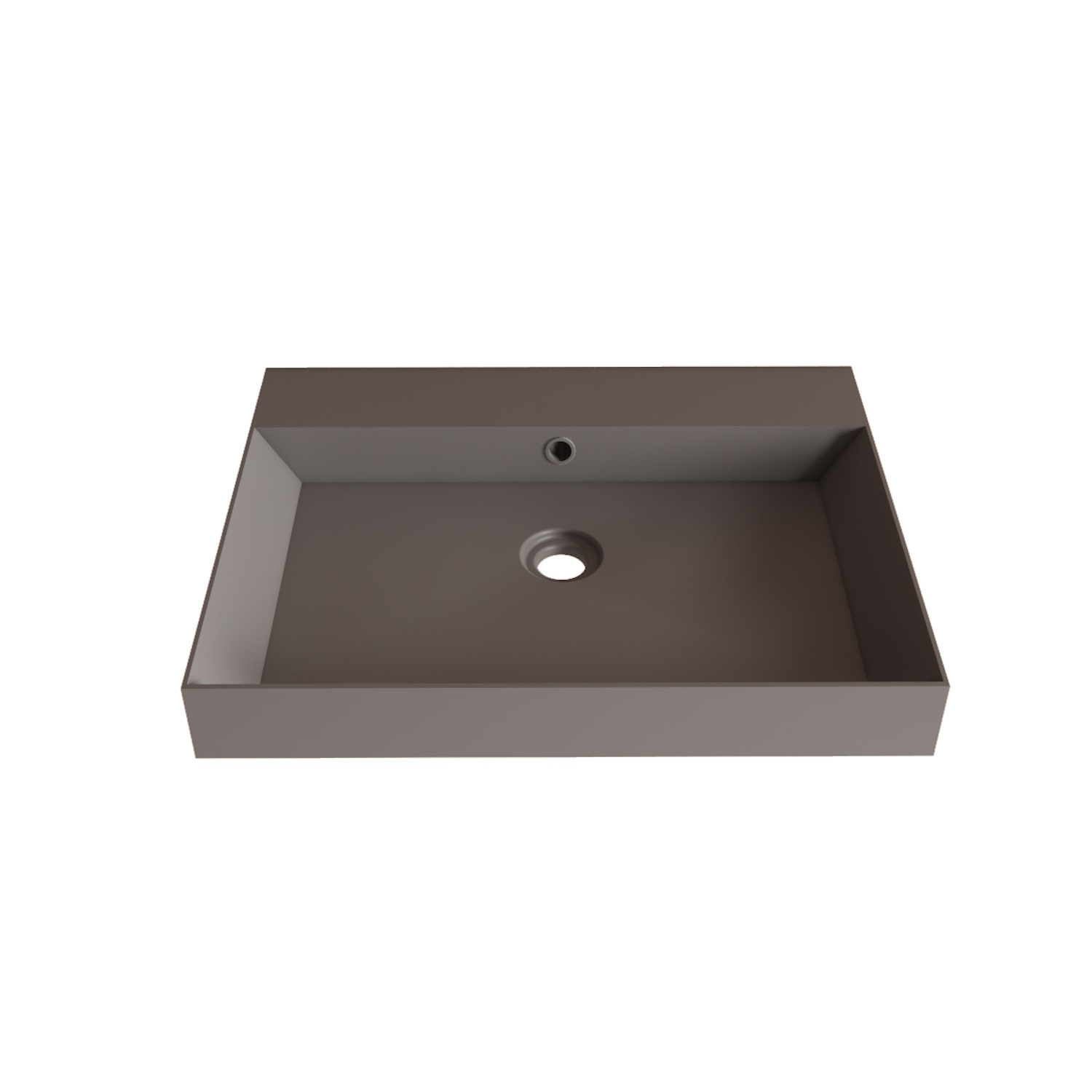Wastafel Gliss Design Lako 70 cm 1 Kraangat Mat Leigrijs Gliss Design