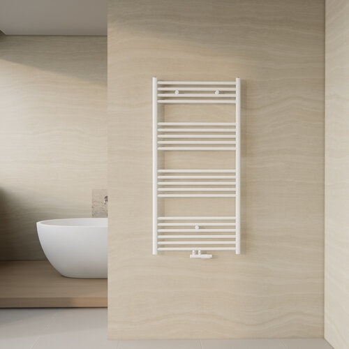Designradiator BWS Nile Gobi 120x60cm 616W Wit (Midden/zij-aansluiting) 