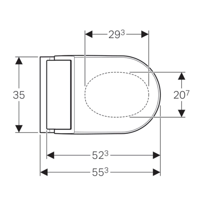 Douche WC Geberit AquaClean Tuma Comfort Compleet Rimfree Glas Zwart