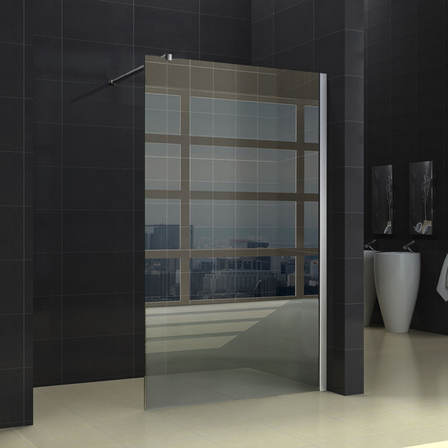 Aqua Splash Outlet Inloopdouche 80 X 200 cm 8 mm Nano Antikalk Behandeling - 80 X 200 cm