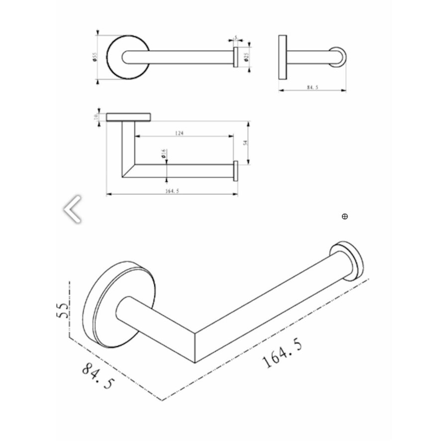 Toilet Accessoires Set Wiesbaden Alonzo Chroom