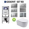 Geberit up320 Toiletset BWS Mudo | Randloos met Zitting | Mat Wit | Sigma Drukplaat