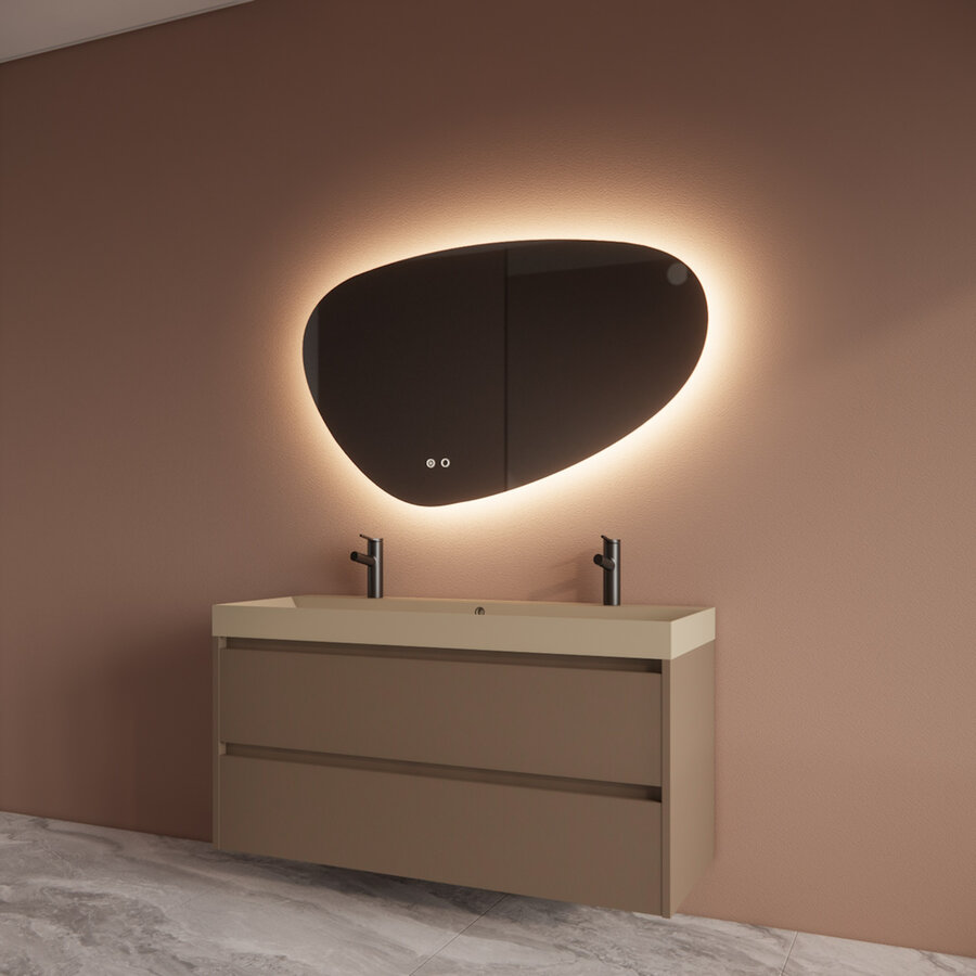 Badmeubelset BWS Riga Met Lako Wastafel Cappuccino 120 cm Latte