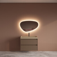 Badmeubelset BWS Riga Met Lako Wastafel Cappuccino 80 cm Latte