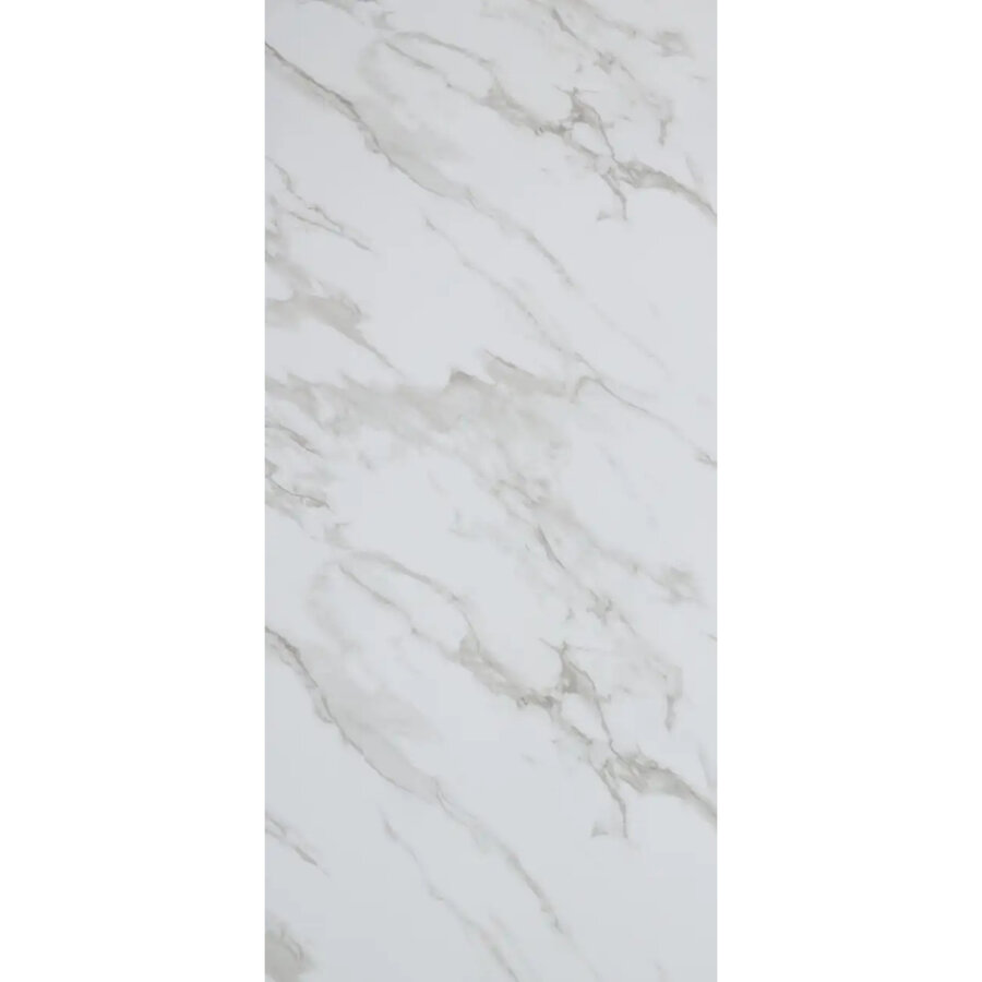 Wandpaneel Isodeco SPC Marmer Plaat 120x260 cm Marble Wit Grijs (Prijs Per Plaat)