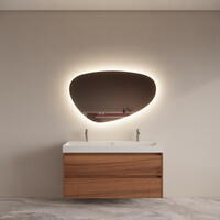 Badmeubelset BWS Riga Met Lako Wastafel Wit 120 cm Walnoot