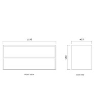 Badmeubelset BWS Riga Met Lako Wastafel Wit 120 cm Walnoot