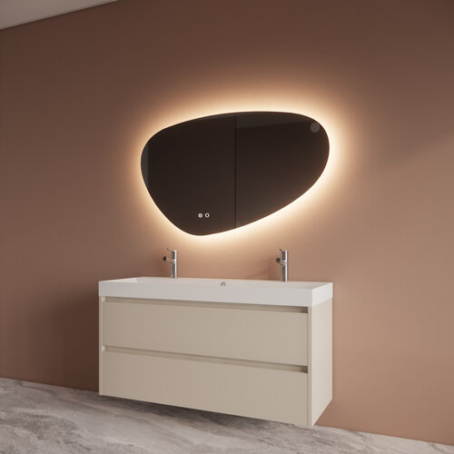 Badmeubelset BWS Riga Met Lako Wastafel Wit 120 cm Kasjmier 