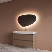 Badmeubelset BWS Riga Met Lako Wastafel Wit 100 cm Latte