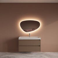 Badmeubelset BWS Riga Met Lako Wastafel Wit 100 cm Latte