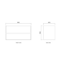 Badmeubelset BWS Riga Met Lako Wastafel Wit 100 cm Latte