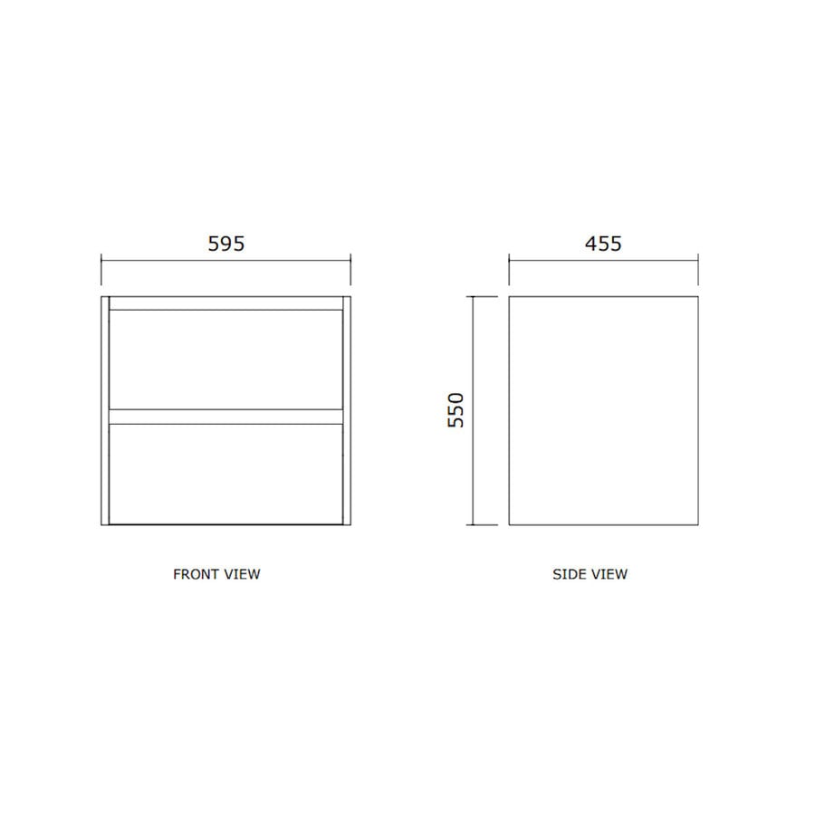 Badmeubelset BWS Riga Met Topplaat 60 cm Walnoot