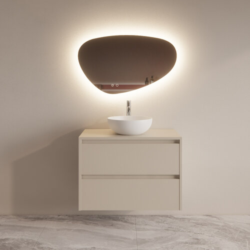 Badmeubelset BWS Riga Met Topplaat 80 cm Kasjmier 