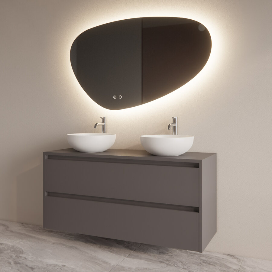 Badmeubelset BWS Riga Met Topplaat 120 cm Leigrijs