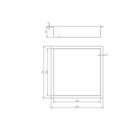 Inbouwnis Luca Sanitair 30x30x6,5cm RVS Mat Wit