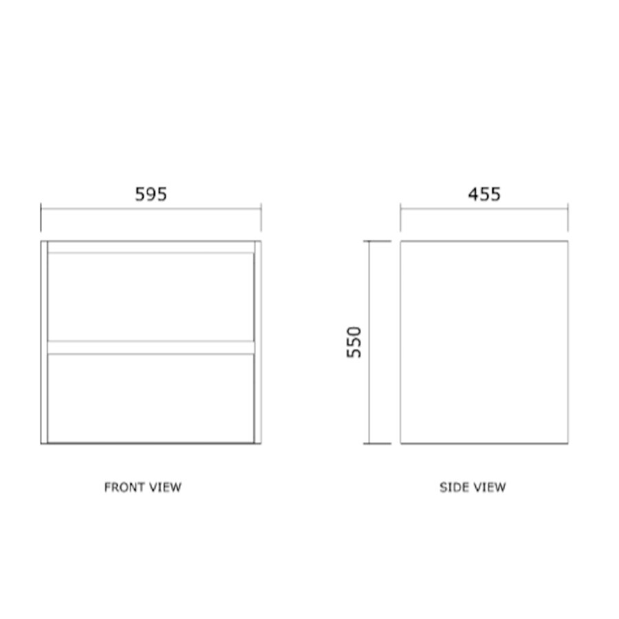 Badmeubelset BWS Riga Met Asia Wastafel Wit 60 cm Kasjmier