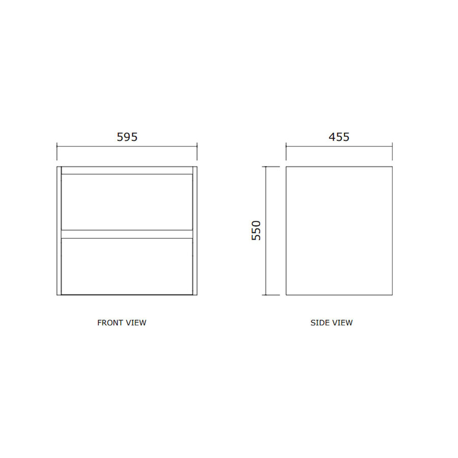 Badmeubelset BWS Riga Met Asia Wastafel Mat Zwart 60 cm Walnoot