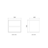 Badmeubelset BWS Riga Met Asia Wastafel Mat Zwart 60 cm Kasjmier