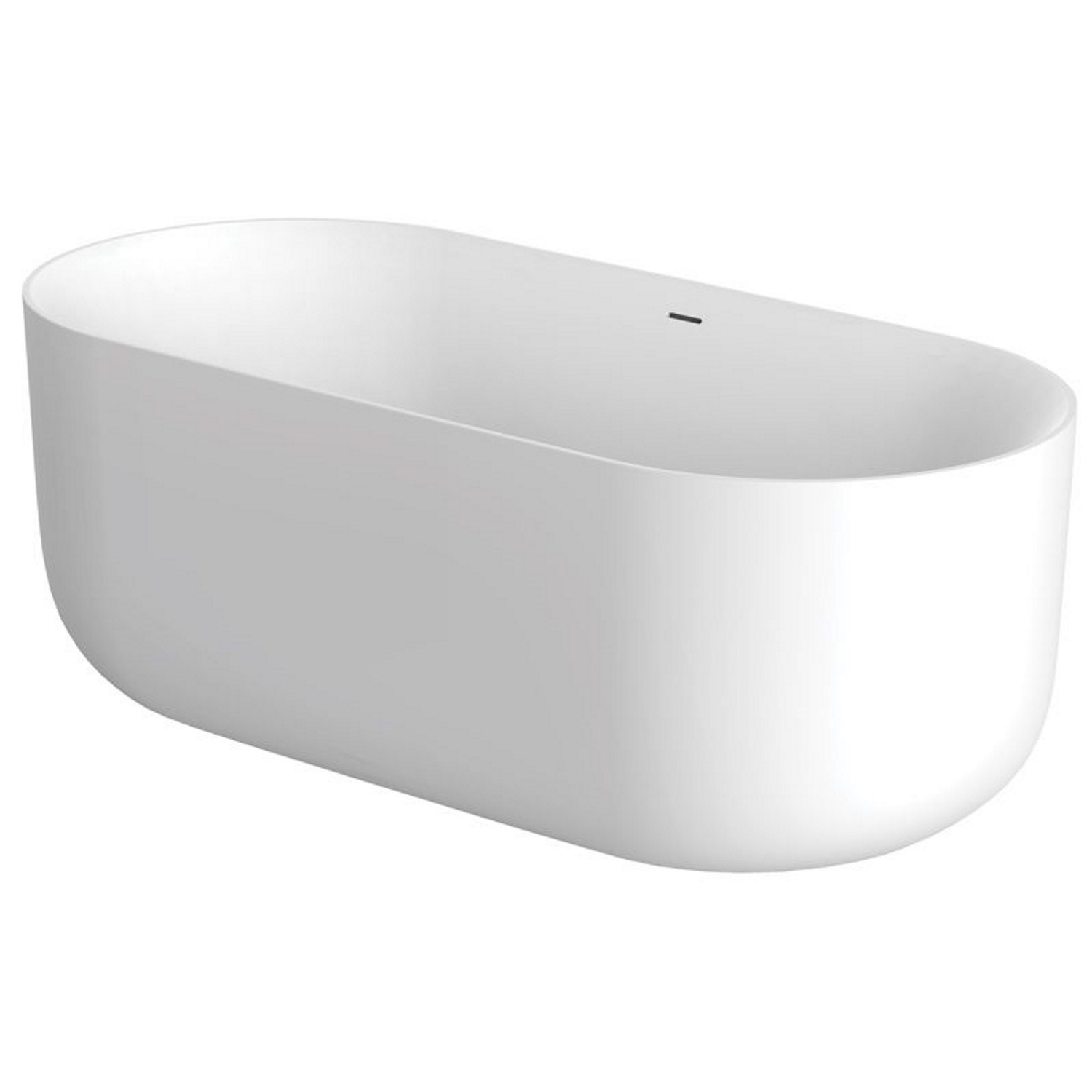 XenZ Vrijstaand Bad Mauro 180x84x64 cm Solid Surface Wit