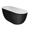 XenZ Vrijstaand Bad Xenz Humberto 170x72x63 cm Solid Surface Zwart