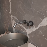 Wastafelmengkraan Inbouw Aquasplash Ridged Gunmetal
