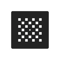 Afvoerrooster Mat Zwart t.b.v. Douchebak Relievo Crag