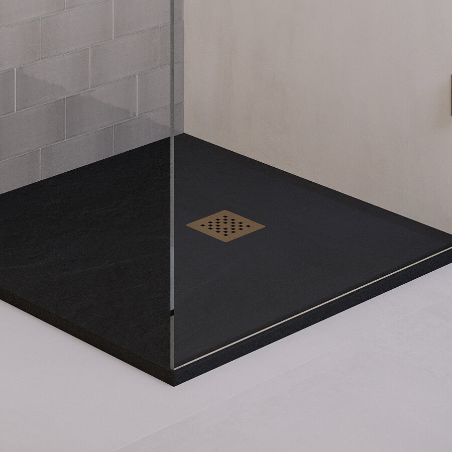 Afvoerrooster Goud t.b.v. Douchebak Relievo Crag