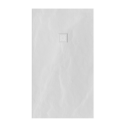 Douchebak Sanitop Just Creating Relievo Crag 90x160 cm Mat Wit 