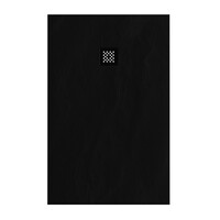 Douchebak Sanitop Just Creating Relievo Crag 90x140 cm Mat Zwart