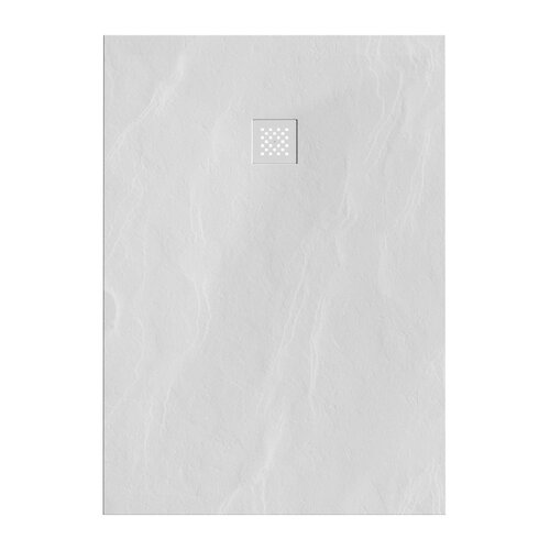 Douchebak Sanitop Just Creating Relievo Crag 100x140 cm Mat Wit 