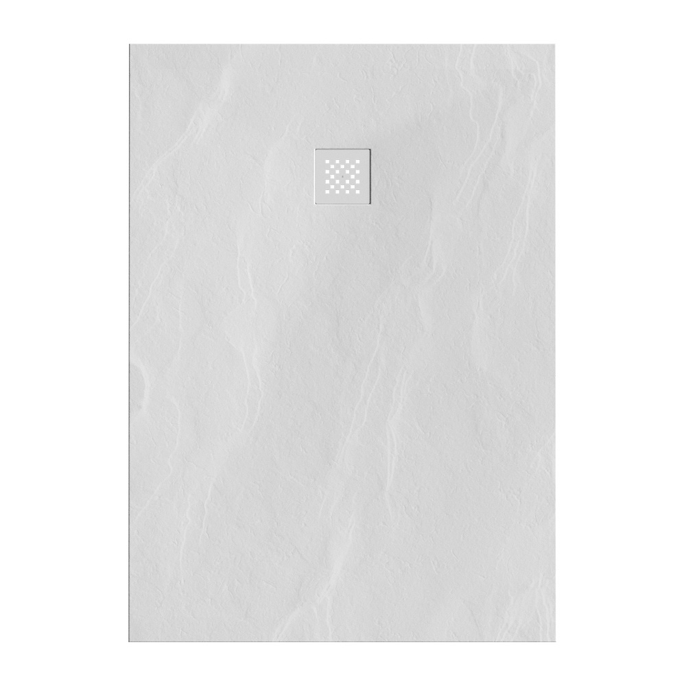 Douchebak Sanitop Just Creating Relievo Crag 100x160 cm Mat Wit Brauer