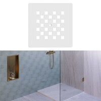 Douchebak Sanitop Just Creating Relievo Crag 100x160 cm Mat Wit