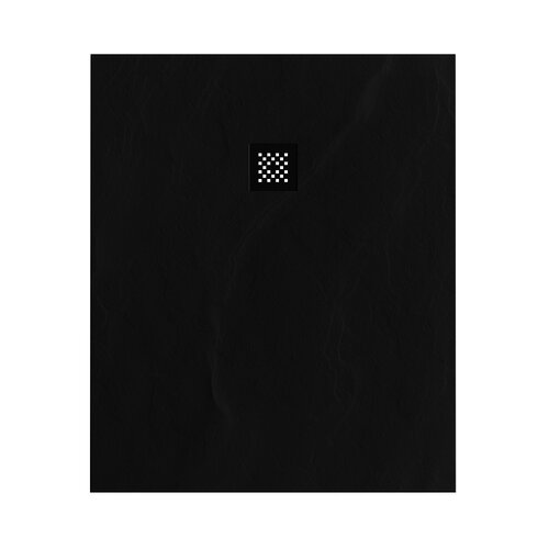 Douchebak Sanitop Just Creating Relievo Crag 100x120 cm Mat Zwart 