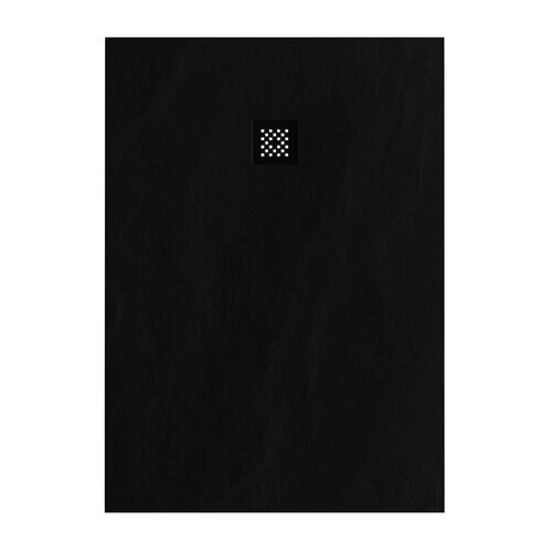 Douchebak Sanitop Just Creating Relievo Crag 100x140 cm Mat Zwart 