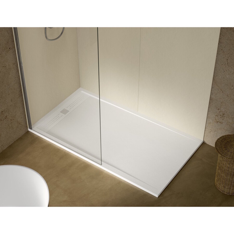 Douchebak Boss & Wessing Veroni Elite 140x90 cm Composietsteen Wit